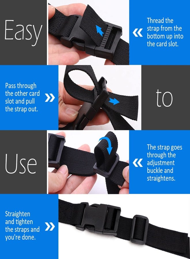 Ayifan 6 Pack Nylon Tie Down Straps 1" x 60" Lashing Straps with Quick Release Adjustable Buckles for Suitcases,Backpacking, Trail Camera,Sleeping Bag,Travel Belt Black - Image 4